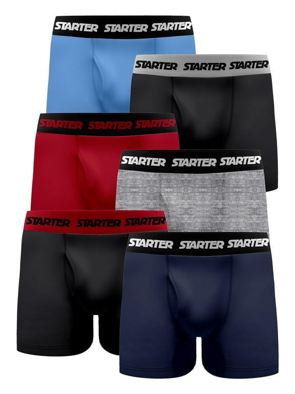 Men's and Big Men’s Stretch Cotton Boxer Briefs, 6-Pack, Sizes S-5X