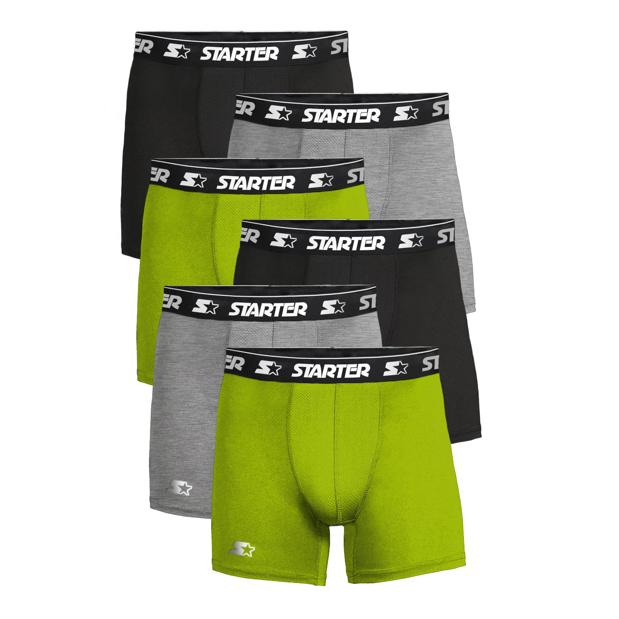 Starter Mens Boxer Briefs Active Performance Breathable Underwear for