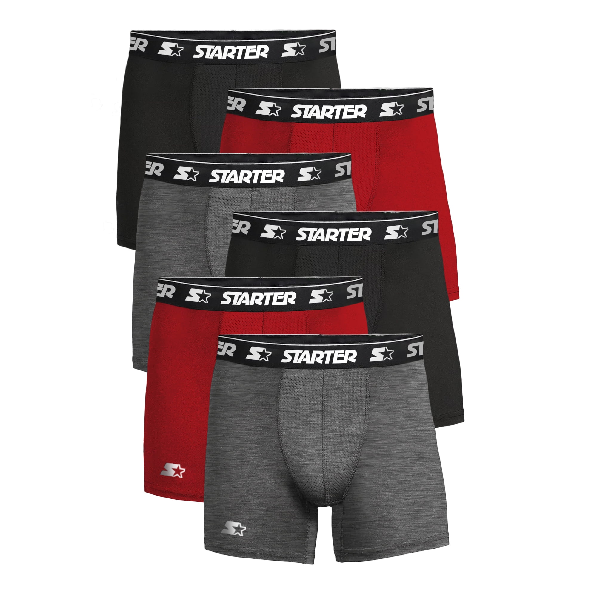 Starter Mens Boxer Briefs Active Performance Breathable Underwear for