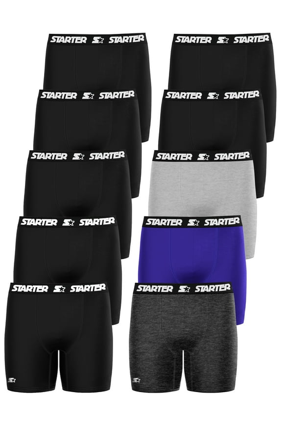 Mens Boxer Briefs Active Performance Breathable Underwear for Men, Pack A 10-Pack