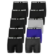 Starter Mens Boxer Briefs Active Performance Breathable Underwear for Men, Pack A 10-Pack
