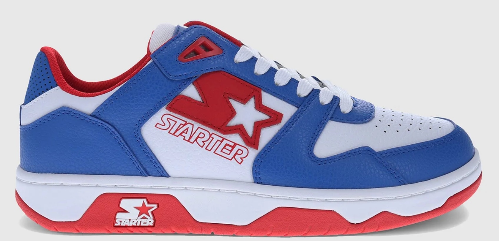 Starter Mens Breakaway Low Sneaker, Adult, White/Blue, 8.5 M US - image 1 of 1