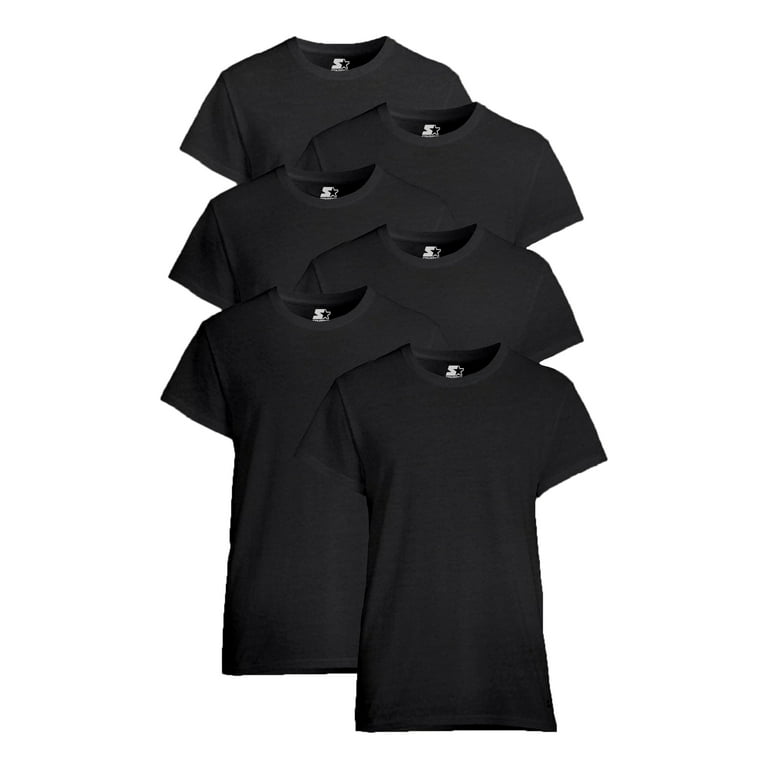 Starter Men s Crewneck Tees with Short Sleeves 6 Pack Walmart