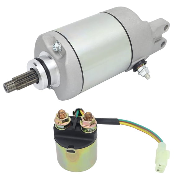 Starter & Relay Replacement for Honda FourTrax Foreman TRX400FW 95-03| TRX450S ES FE FM 98-04| TRX500FE FM TM FPE FPM 05-11,31200-HM7-003 31200-HM7-A41 18609 18638 410-54044