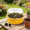 thumbnail image 1 of Starter Tray Set 13-Cell Seedling Propagation Kit with Humidity Dome • Adjustable Ventilation • Clear Plastic Greenhouse Box for Indoor Garden Growing, 1 of 6
