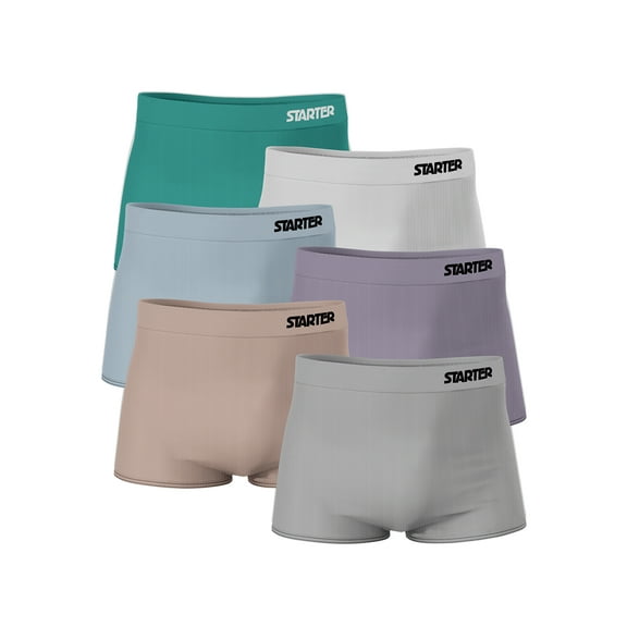 Starter Women's Seamless Boyshort Underwear, 6-pack