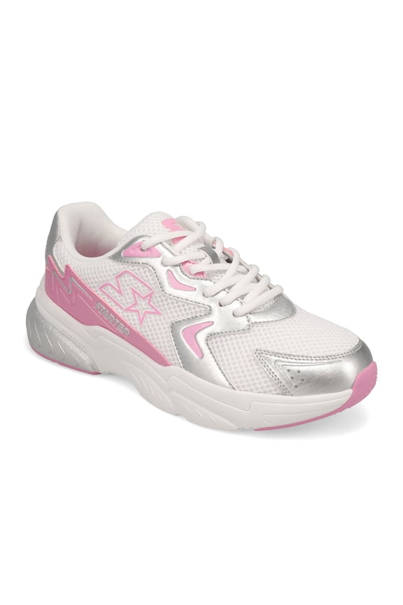Womens Star Light Synthetic Leather and Mesh Sneaker