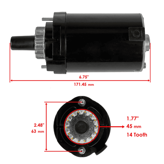 Starter for Kohler Courage Single Sv471 Sv541 Sv591 Sv601
