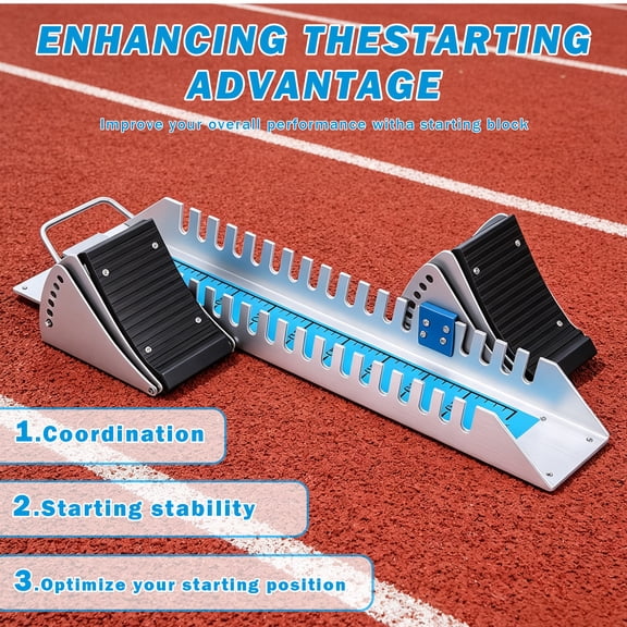 Starting Blocks,Aluminum Alloy Athletics Training Track Field Blocks,Portable Track Starting Device for Sprinting for Athletics Plastic Runway Cinder Track