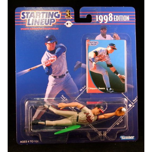 Starting Lineup Chipper Jones / Atlanta Braves 1998 MLB Action Figure & Exclusive Collector Trading Card