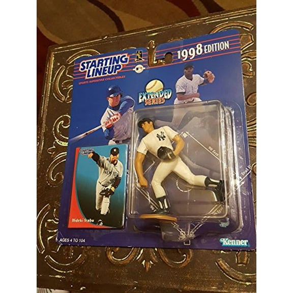 Starting Lineup Hideki IRABU / New York Yankees 1998 MLB Extended Series Action Figure & Exclusive Collector Trading Card