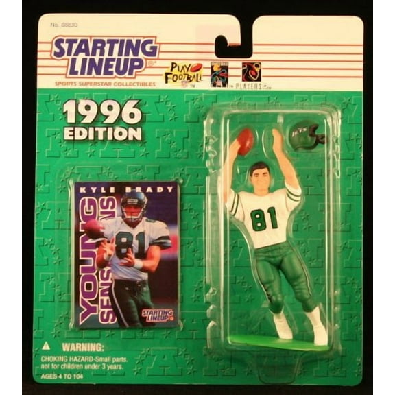 Starting Lineup Kyle Brady / New York Jets 1996 NFL Action Figure & Exclusive NFL Collector Trading Card