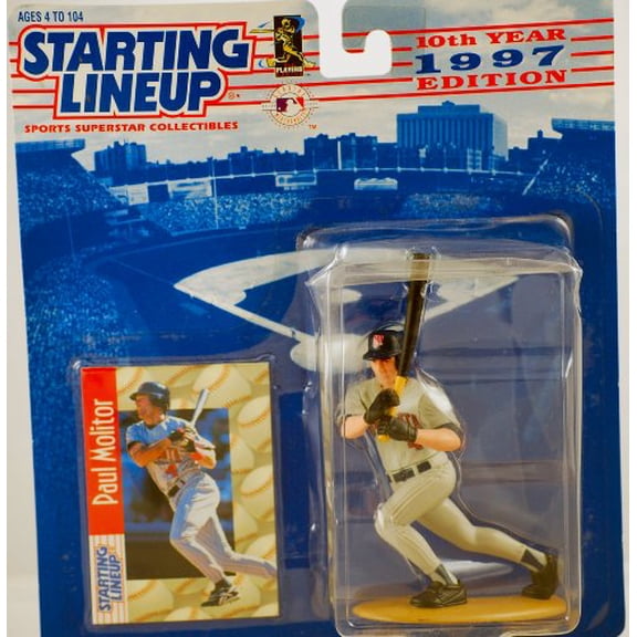 Starting Lineup Paul Molitor Figure with Trading Card 1997 MLB Baseball Minnesota Twins