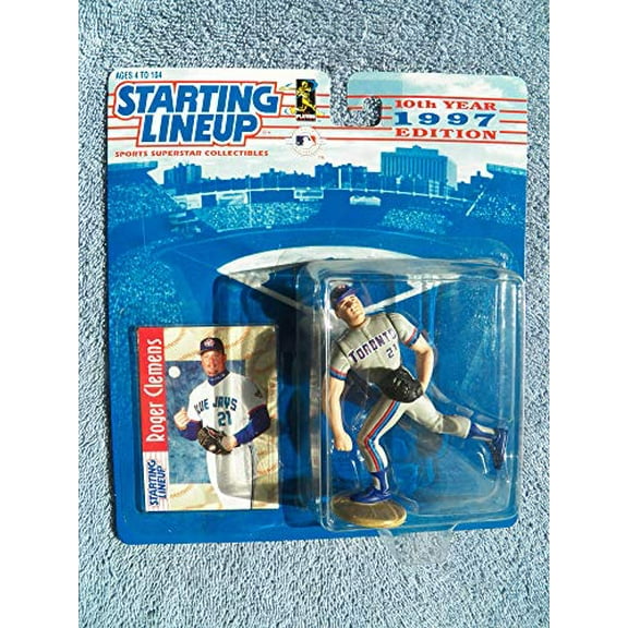 Starting Lineup ROGER CLEMENS Toronto Blue Jays 1997 MLB Action Figure & Exclusive Baseball Card