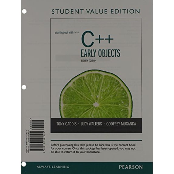 Pre-Owned Starting Out with C++: Early Objects, Student Value Edition Paperback