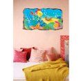 thumbnail image 1 of Startonight 3D Mural Wall Art Photo Decor Aquatic Window with Fishes Amazing Dual View Surprise Medium Wall Mural Wallpaper for Bedroom Kids Collection Wall Paper Art 32.28 inch By 59.06 inch, 1 of 4