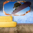 thumbnail image 1 of Startonight 3D Mural Wall Art Photo Decor Snowboard Dual View Wall Mural Wallpaper Bedroom Sport Large 47.24 ‘’ By 86.61 ‘’, 1 of 4