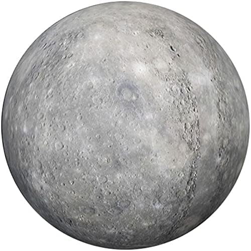 Startonight Acrylic Glass Wall Art - The Mercury Planet Round Decor - 24" Home Décor Glossy Artwork Ready to Hang