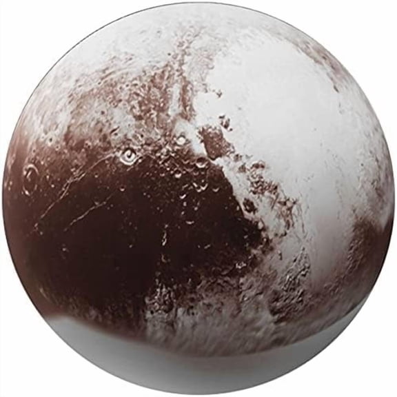 Startonight Acrylic Glass Wall Art - The Pluto Planet Round Decor - 24" Home Decor Glossy Artwork Ready to Hang