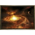 thumbnail image 1 of Startonight Bronze Luxury Framed Canvas Wall Art Galaxy Dual View Surprise Illuminated Abstract Space Artwork 5 Stars Gift 19.69 x 27.56 inch, 1 of 4