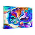 thumbnail image 1 of Startonight Canvas Wall Art Abstract - Abstract FACES Flower Power Painting - Large Framed 32" x 48", 1 of 6