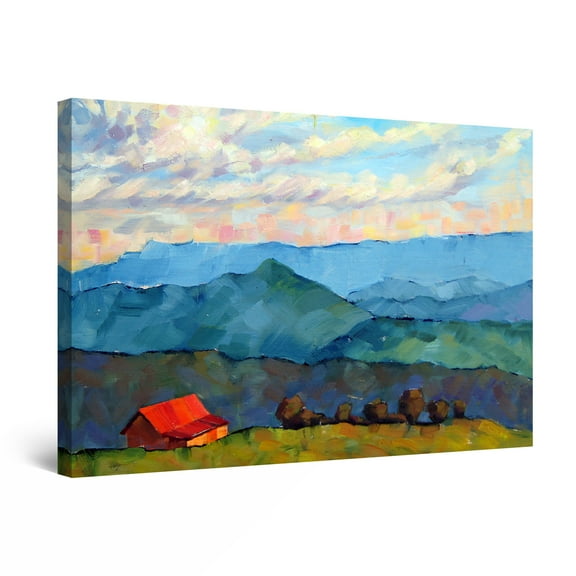 Startonight Canvas Wall Art Abstract Classic Rural Landscape Painting Layers Framed 24" x 36"&nbsp;