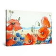 thumbnail image 1 of Startonight Canvas Wall Art Abstract Theme - Stylized Red Poppies Flowers Painting - Framed 24" x 36", 1 of 6