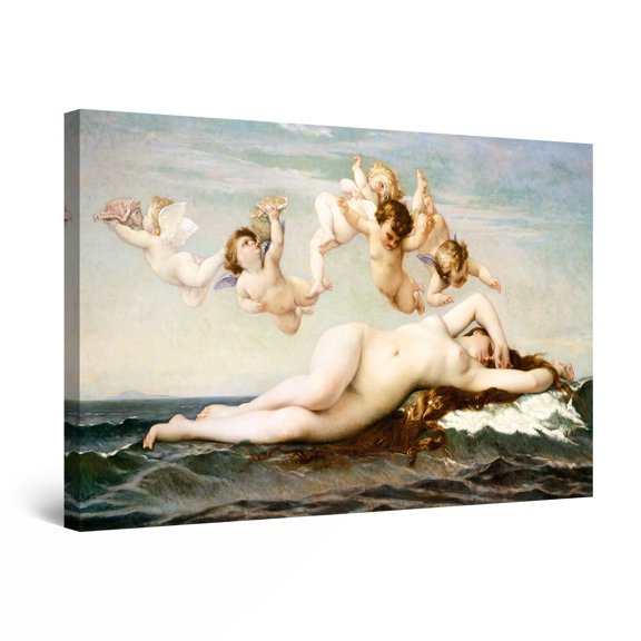 Startonight Canvas Wall Art Angels on the Sea Wave Painting Framed 24" x 36"&nbsp;