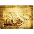thumbnail image 1 of Startonight Canvas Wall Art Golden Old Map USA Design for Home Decor, Illuminated World Maps Painting Modern Canvas Artwork Framed Ready to Hang Large 31.5 x 47.2 inch, 1 of 4