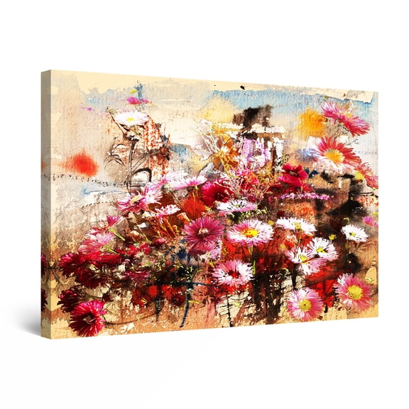 Startonight Canvas Wall Art Red Decor Flowers Paintings, Framed 24" x 36"&nbsp;