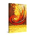 thumbnail image 1 of Startonight Canvas Wall Art Red Waves Abstract Yellow Painting Framed 24" x 36"&nbsp;, 1 of 6