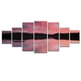 thumbnail image 1 of Startonight Huge Canvas Wall Art Pink Sunset On The Lake, USA Large Home Decor, Dual View Surprise Artwork Modern Framed Wall Art Set of 7 Panels Total&nbsp;39.37 x 94.49 inch, 1 of 9