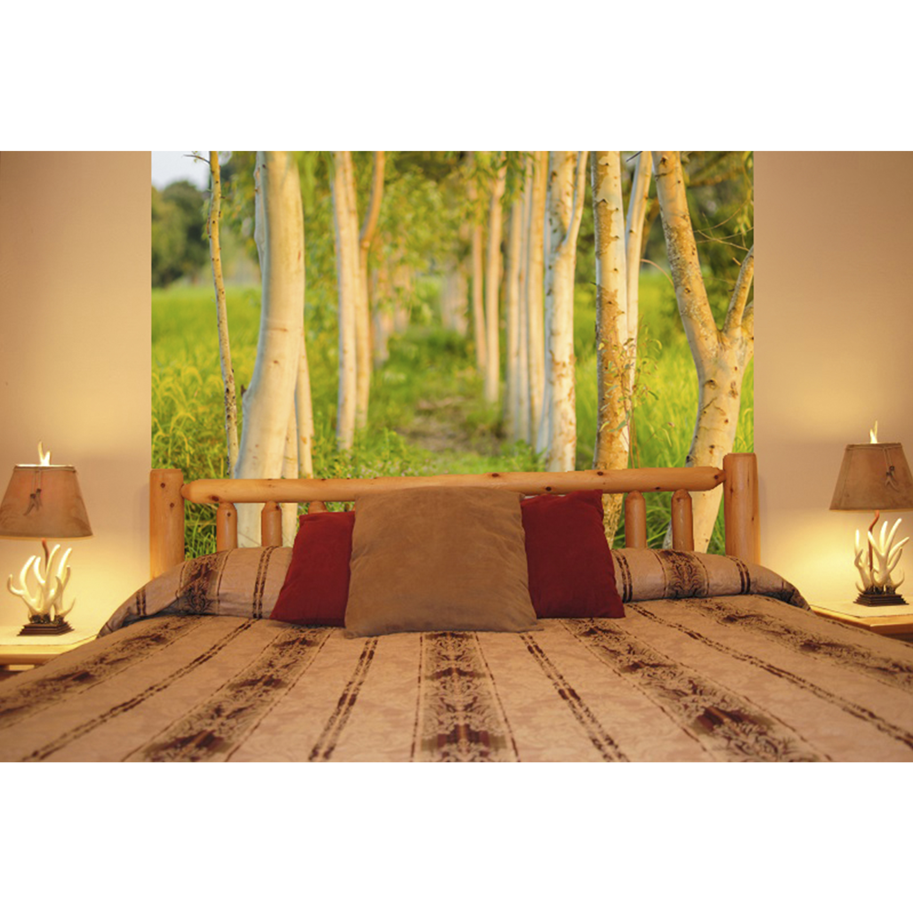 Photo inspiration: Picture Idea: Startonight Mural Wall Art Green Alley From Bedroom Illuminated Nature