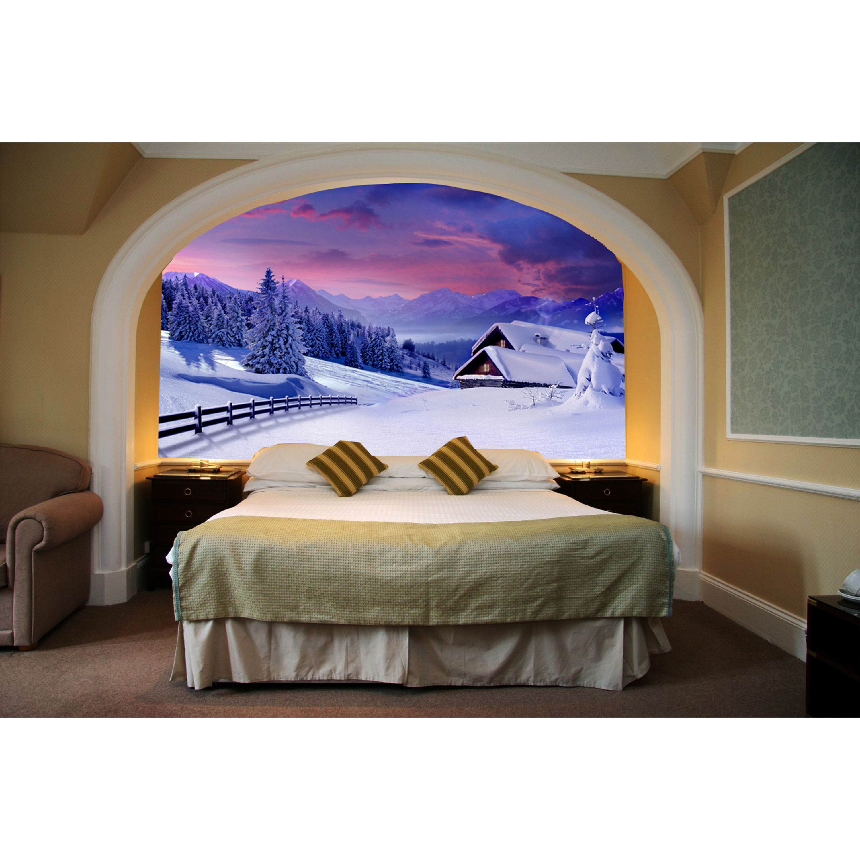 Curated visual reference: Picture Idea: Startonight Mural Wall Art Salvador Winter Landscape In My Living