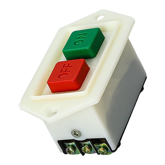 Starts Stop Push Button Switches 380V 3 Phase 5A Waterproof Flushing Mount Switches for Benches Grinder & Industrial Equipment