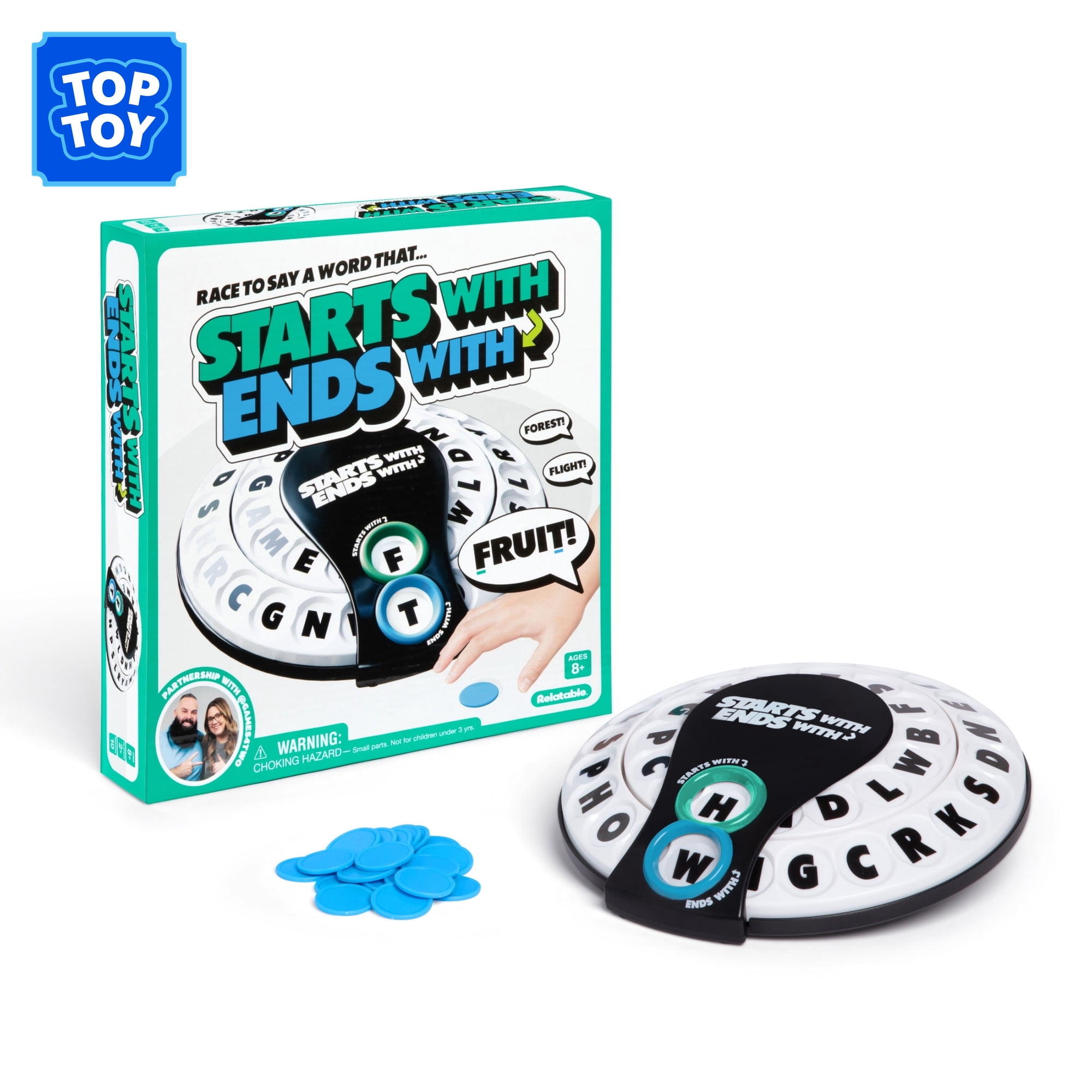 Starts With Ends With by Relatable - The Fast Paced Word Game for Family Game Night (Walmart Exclusive)