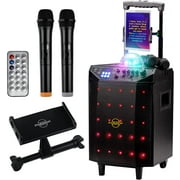 Starument LED Light Karaoke Machine with Two Wireless Microphones