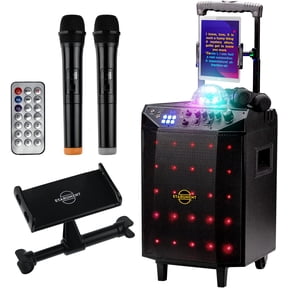 Starument LED Light Karaoke Machine with Two Wireless Microphones