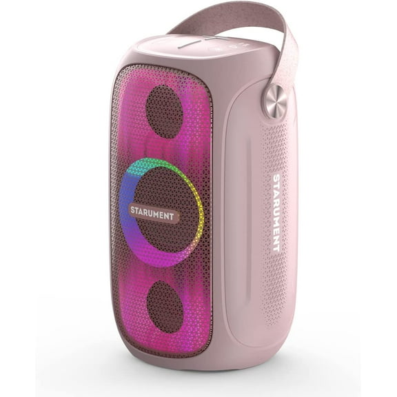 Starument MS-PB55 Party Speaker - Wireless Portable Speaker with Loud HiFi Sound, LED Lights, Cool Unique Design - IPX5 Waterproof, Rechargeable 3600mAh Battery - Compact Home & Outdoor Travel Speaker
