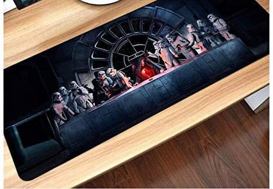 Starwars Large New Gaming Mouse Pad XXL Size (400mm800mm2mm) Extended Mouse Mat/Desk Pad with Non-Slip Rubber Base, Special-Textured Surface for Keyboard and Mouse (90x40 Star Wars)