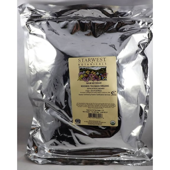 starwest certified organic rooibos tea bags 170 ct