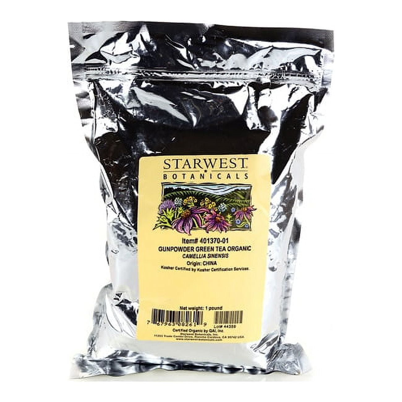 Starwest Botanicals Gunpowder Green Tea Organic 1 lb Pkg