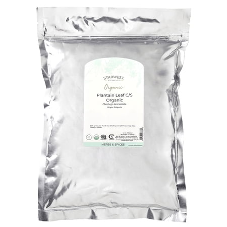 Starwest Botanicals Organic Plantain Leaf Cut & Sifted, 1 Pound