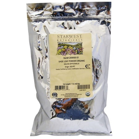 Starwest Botanicals - Sage Leaf Powder Organic 1 lb