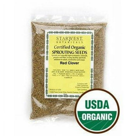 Starwest Red Clover Sprouting Seeds, Organic - 4 oz