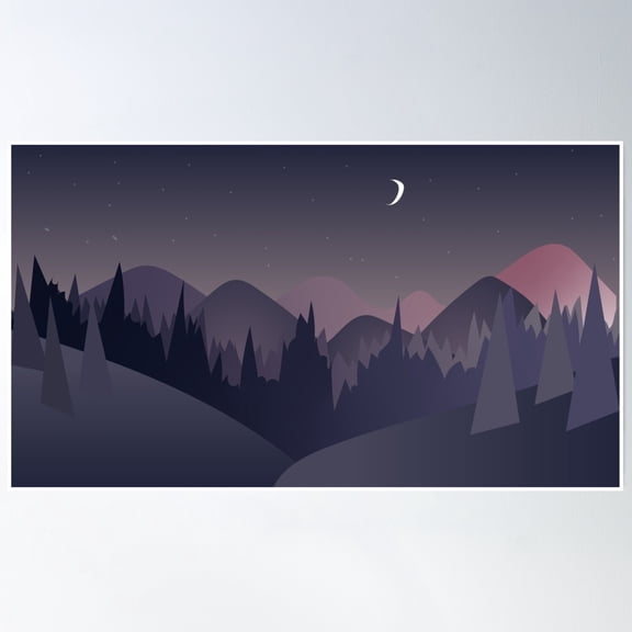 Stary Night Poster Wall Art, Modern Wall Decor, 24x36 UNFRAMED