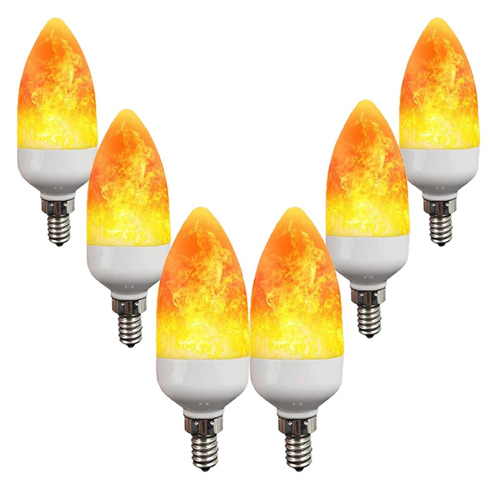 Starynighty Flame Light Bulb E12 LED Flickering Flameless, Warm White