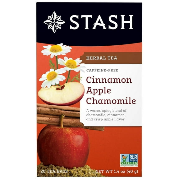 Cinnamon Apple Chamomile Herbal Tea, 20 Count (Pack Of 1)