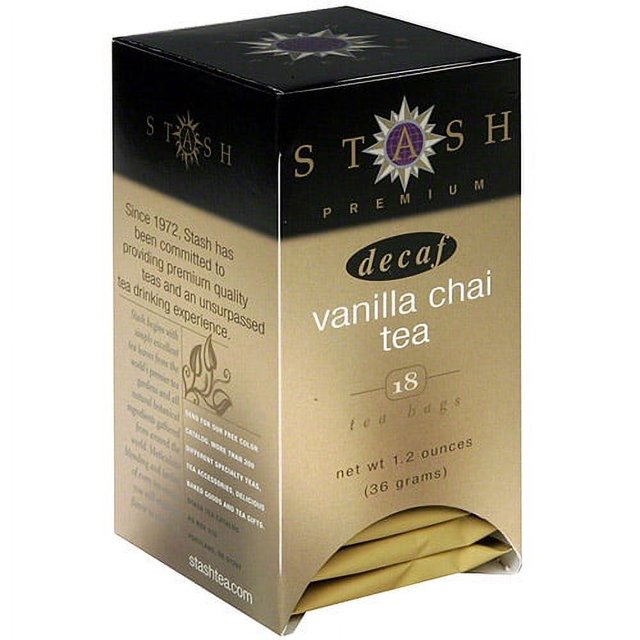 Stash Decaf Vanilla Chai Tea Bags,18ct (Pack of 6)