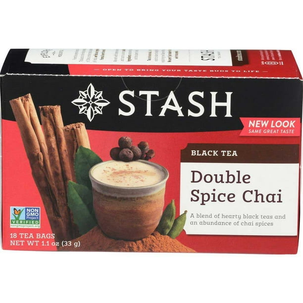 Stash Double Spice Chai Black Tea, 18 tea bags per pack 6 packs per